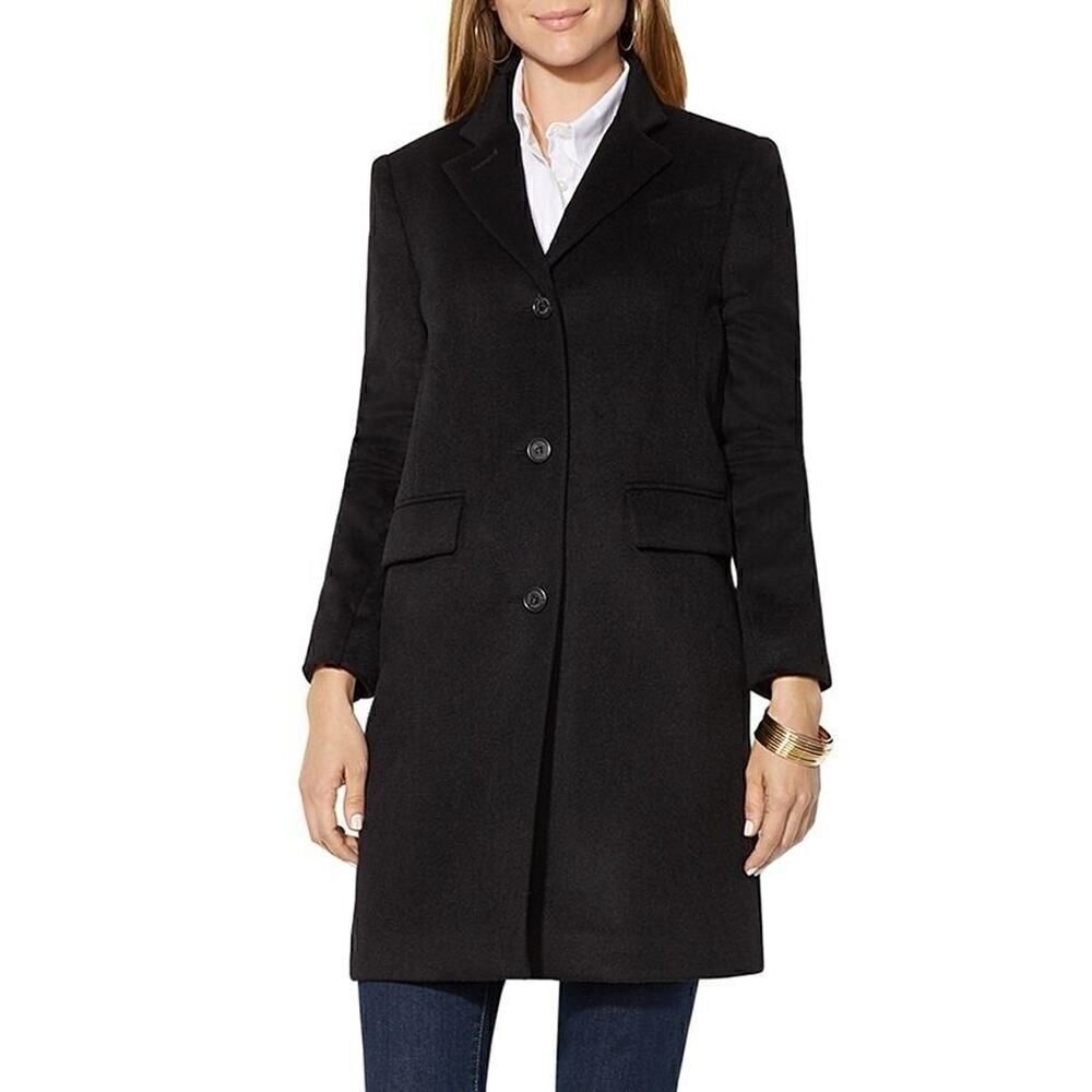 Ralph Lauren Lauren Wool-blend › Reefer Coat In Black sz 0